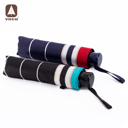 Classic striped sunny umbrella push-pull style